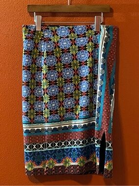 Maeve Anthropologie Women’s Geometric Motif Art To Wear Tearoom Pencil Skirt